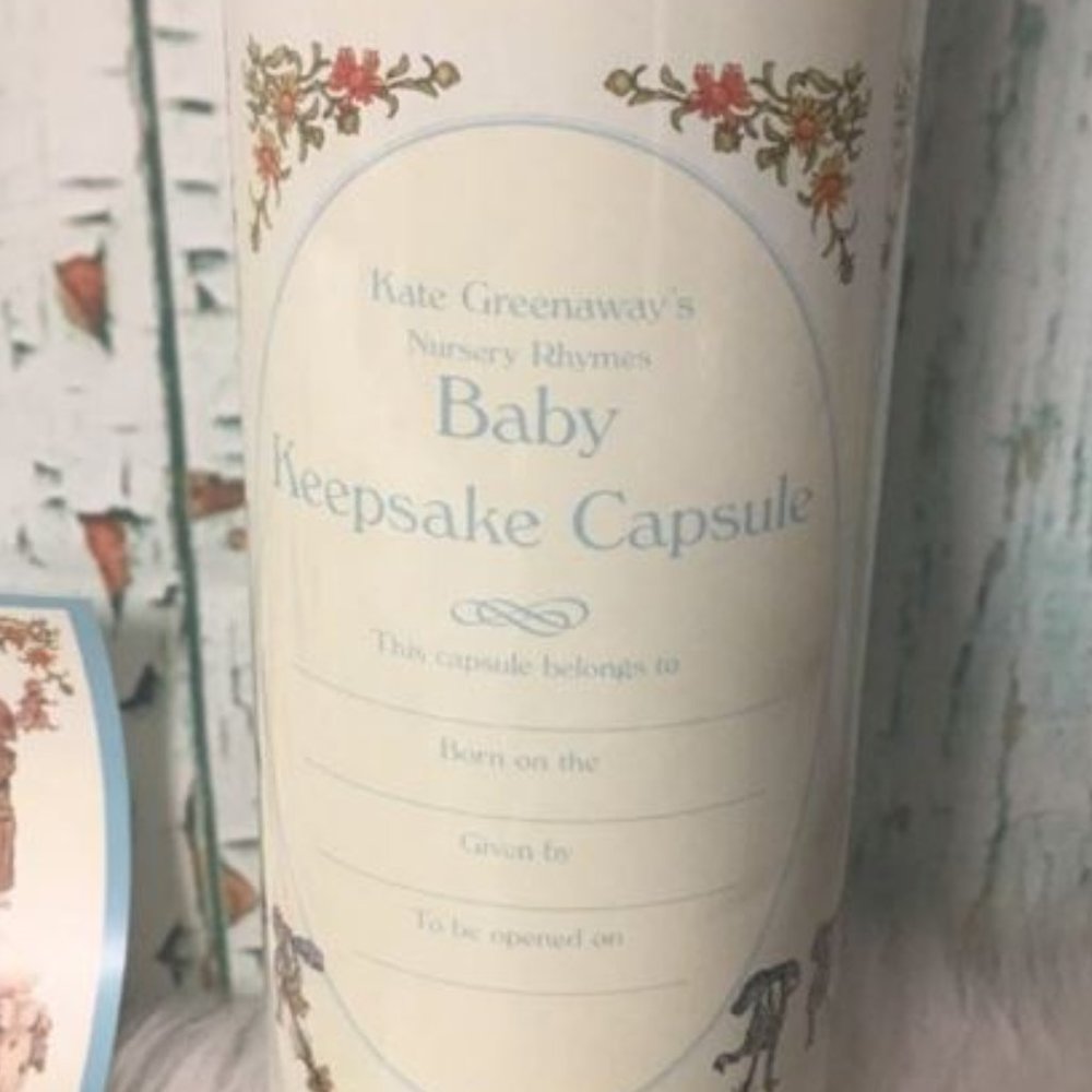 ! Vintage Kate Greenaway Baby Keepsake Capsule